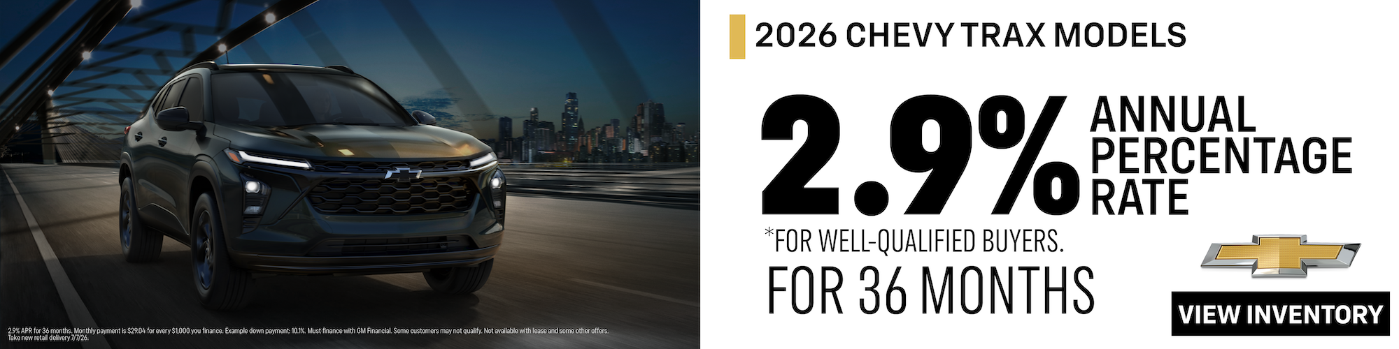 2026 Chevy Trax Offer