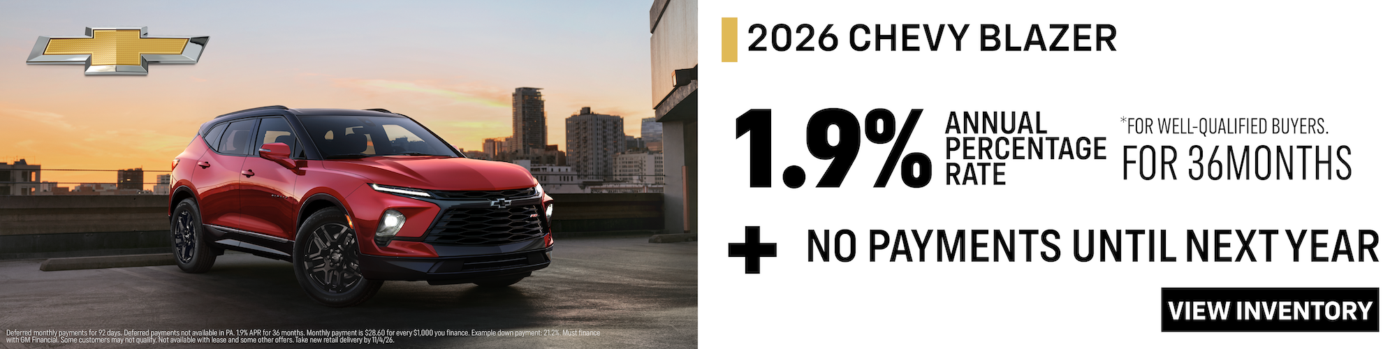 2026 Chevy Blazer Offer