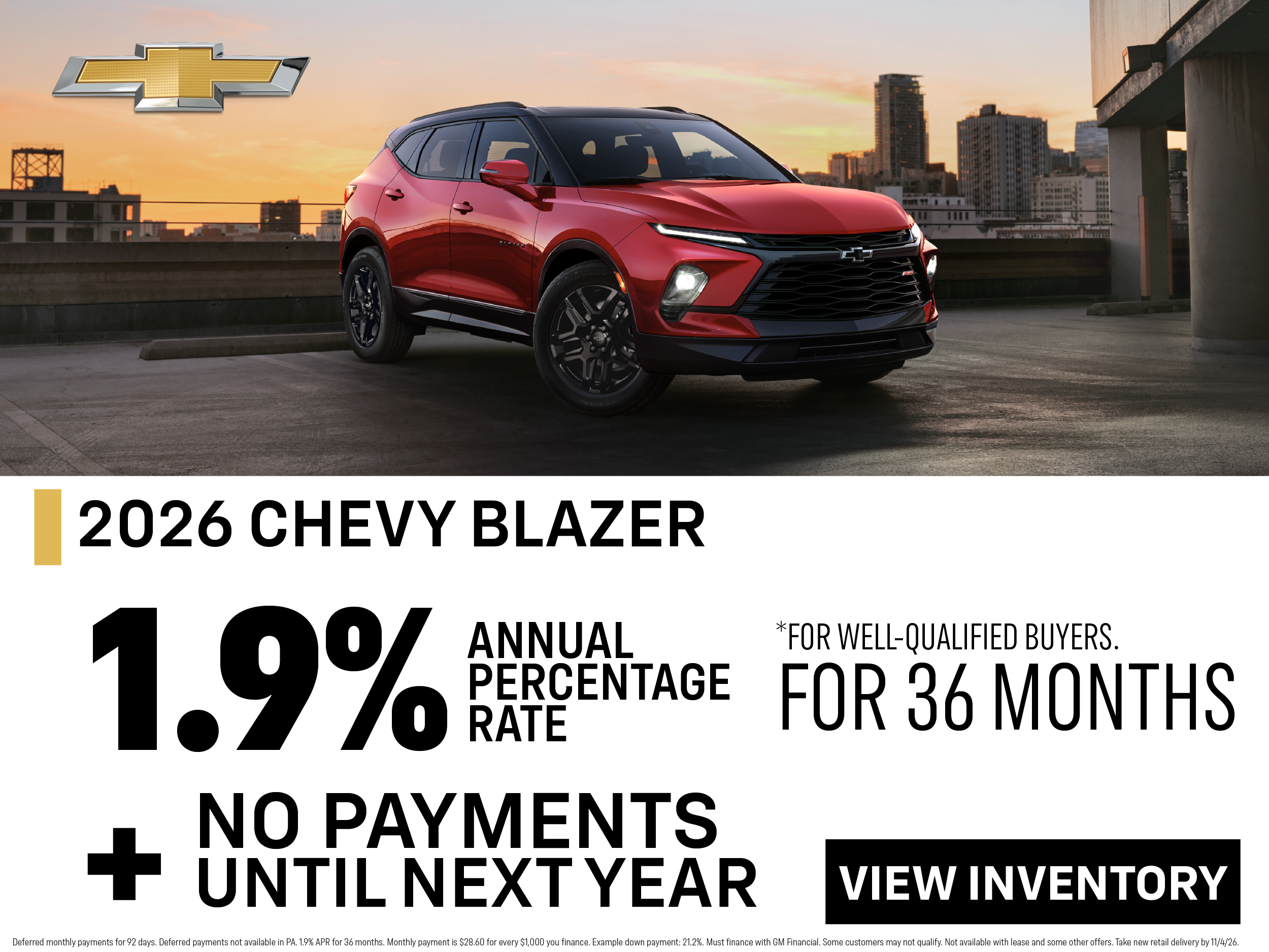 2026 Chevy Blazer Offer