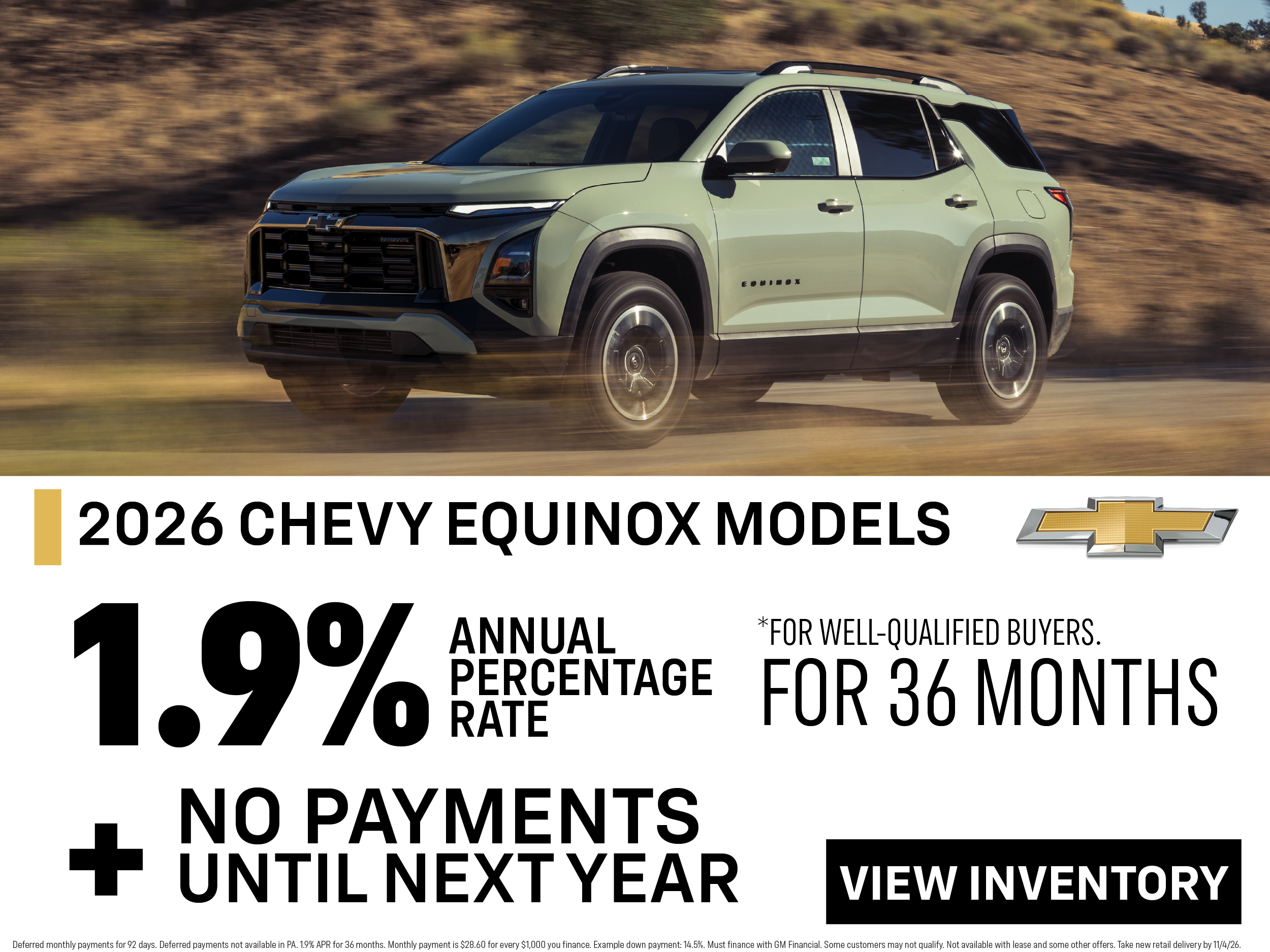 2026 Chevy Equinox Offer