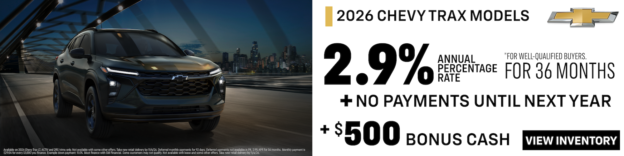 2026 Chevy Trax Offer